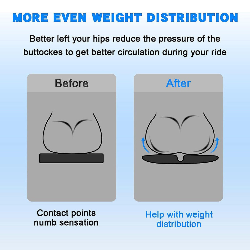 Motorcycle Gel Seat Cushion Comfort Pillow Pad Cover Pressure Relief Universal