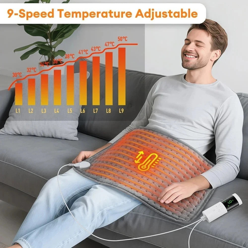 Therapeutic Electric Back Heat Pad Wrap for Muscle Tension Back Neck Pain Relief