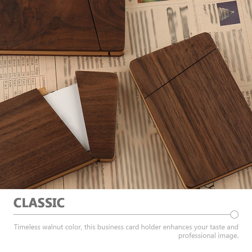 Business Card Holder Wooden Card Case For Men Pocket Card Holder