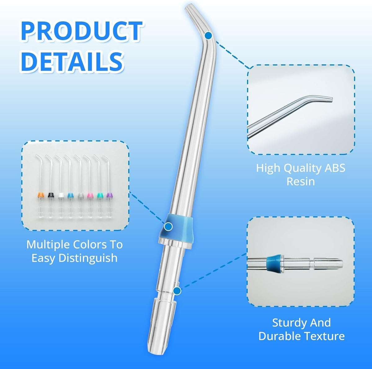 8Pcs Replacement Classic Jet Tips for Waterpik Flosser WP100 250 300 450.....950