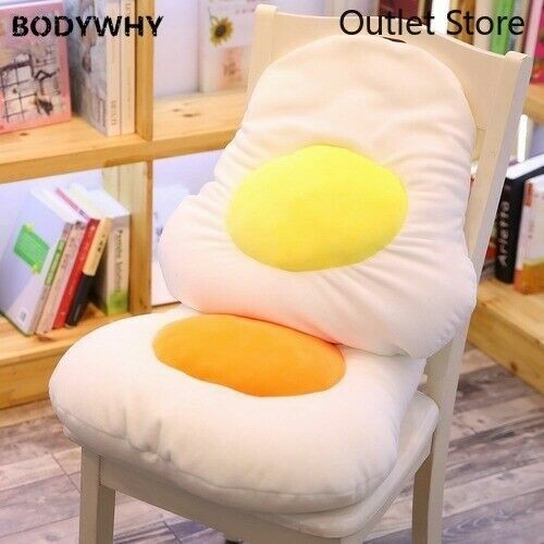 Lifelike Creative Egg Plush Pillow Stuffed Food Plush Toy Yolk Cushion Gift