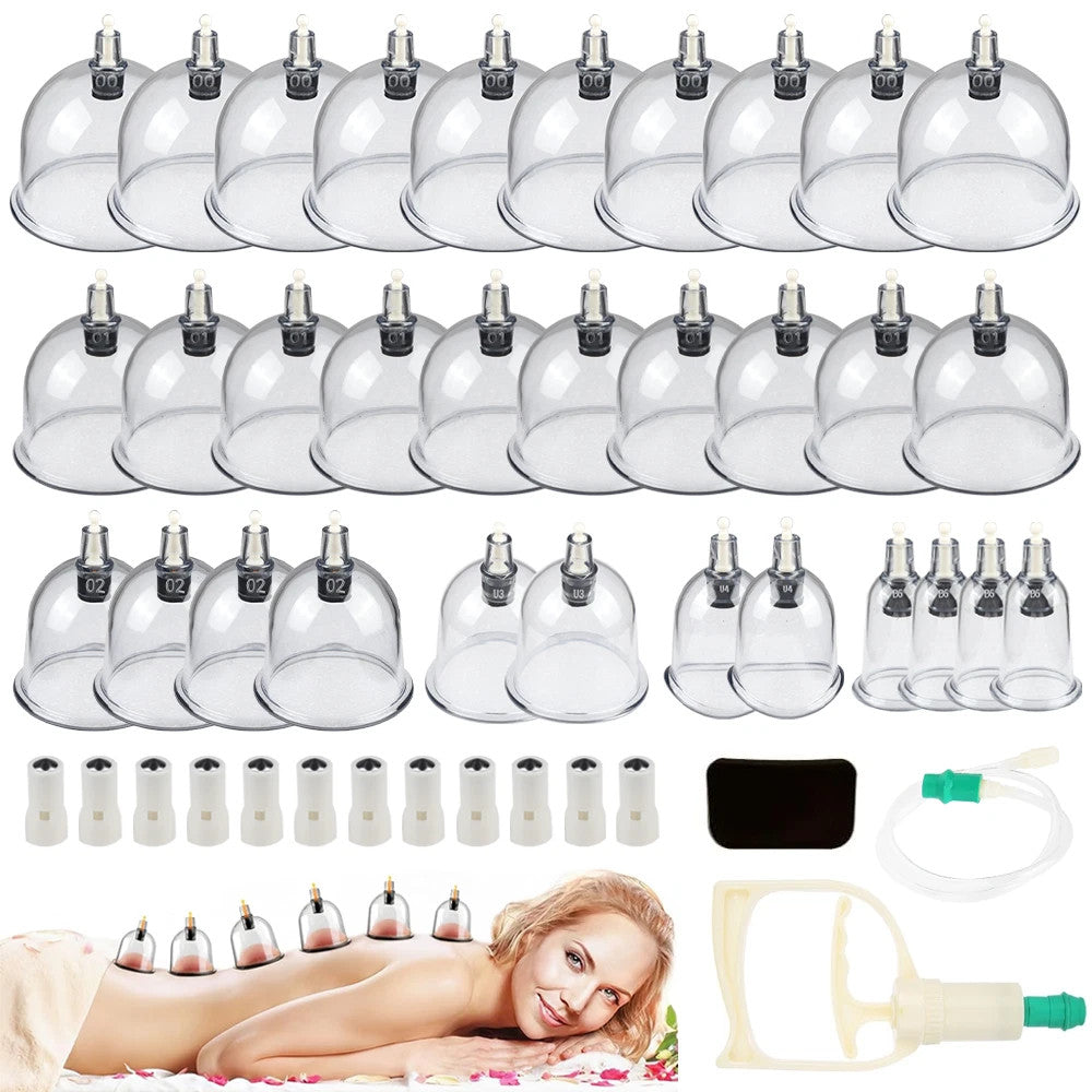 32PCS Cupping Vacuum Massage Cups Set Therapy Health Acupuncture Suction Magnet