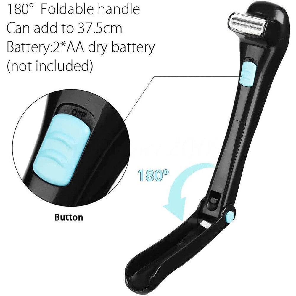 Men's Electric Back Hair Shaver Remover Body Trimmer Self Groomer Shaving Tool