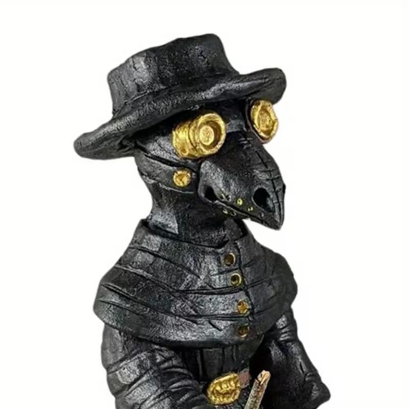 Plague Doctor Incense Burner Halloween Ornament Mr. Mini Crow Statue Home Decor