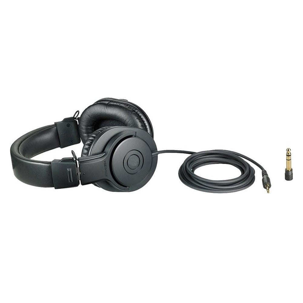NEW Audio Technica ATH-M20X Studio Monitor Headphones + Case & Cables ATH-M50X