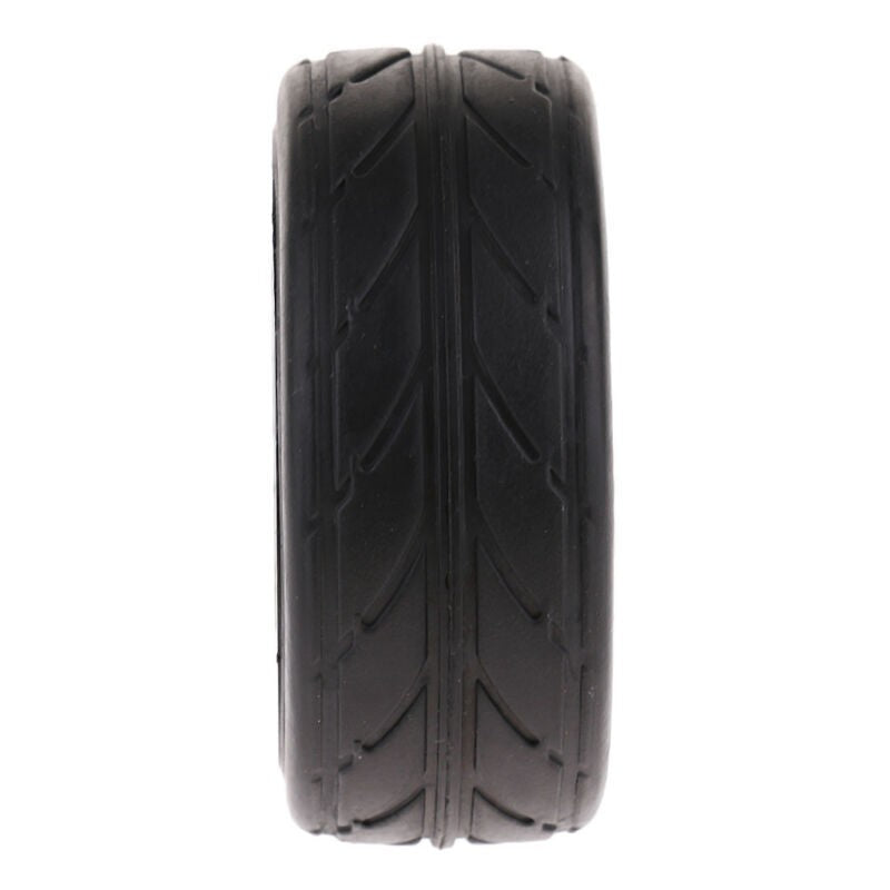 4 Pcs RC Black Tires,1/10 Scale, 6 Spoke Plating Wheels | Off Road Car, For HSP