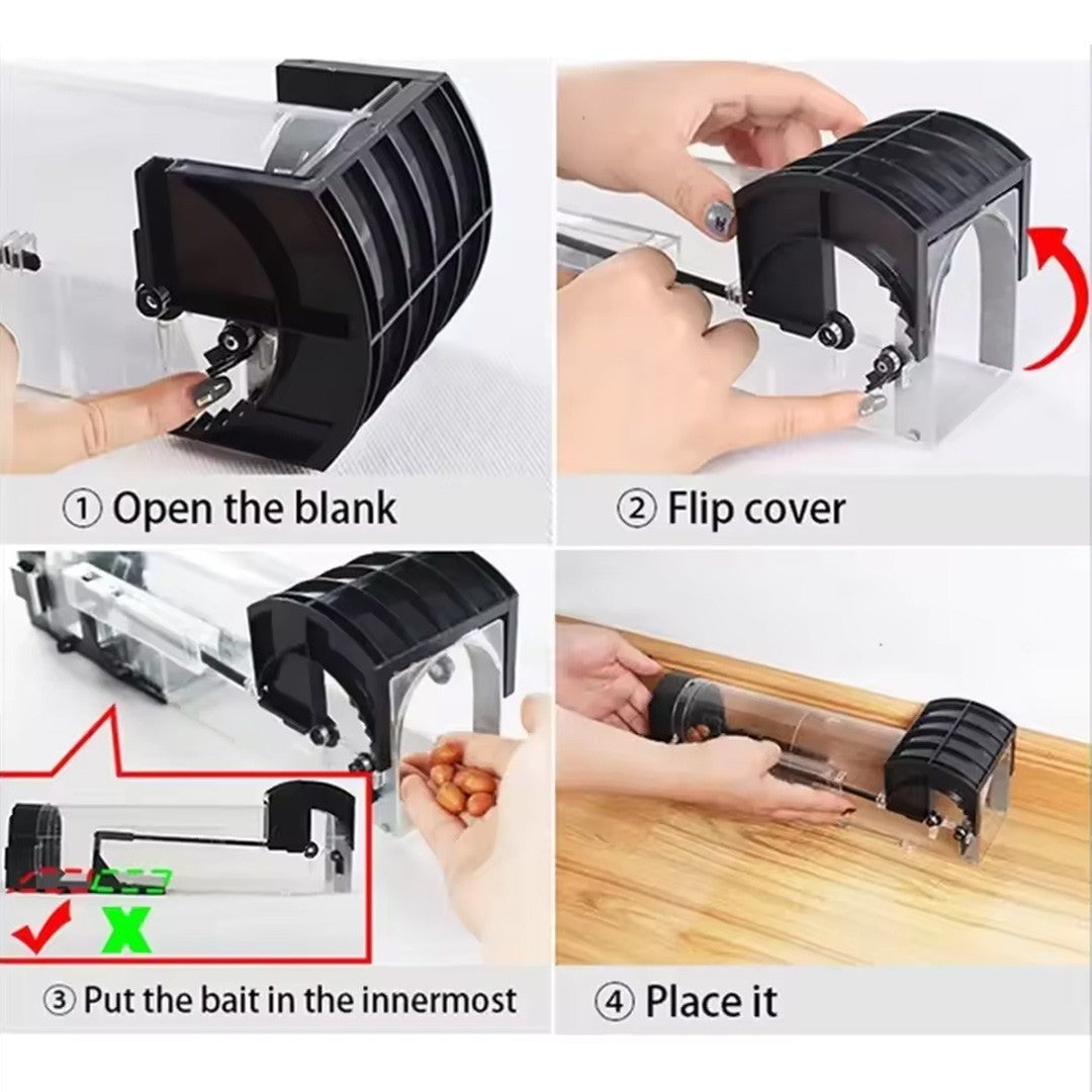 2 Pack Humane Rat & Mouse Traps No-Kill Mice Trap, Fits Rats & Mice Tool Mouse