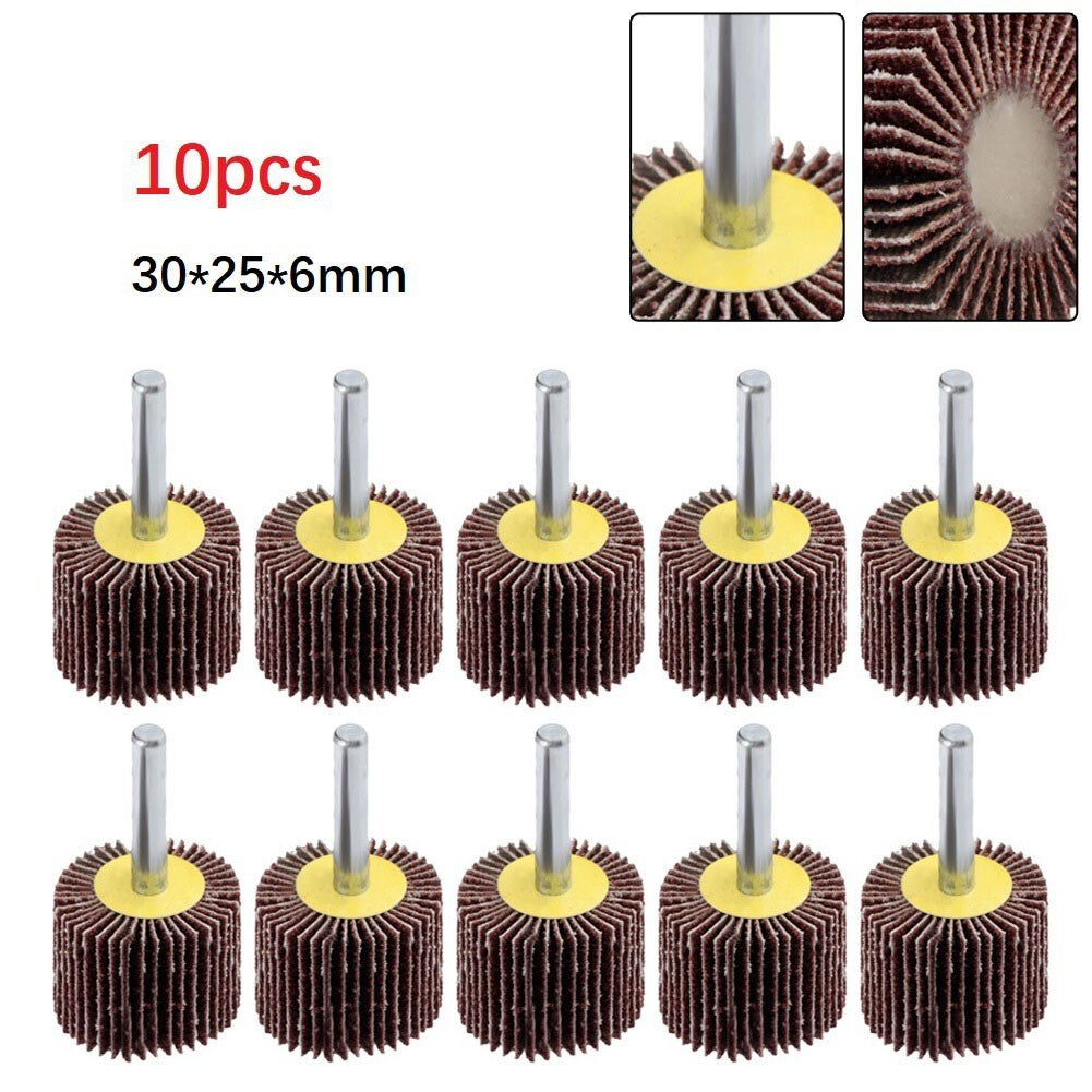 High Flexibility Flap Wheels for Polishing 30mm Diameter 80 Grit 10pcs
