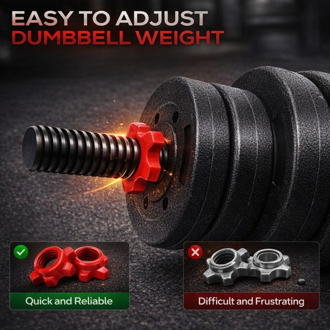 10KG/15KG Adjustable Dumbbell Barbell Set Hand Free Weights Home Gym Equipment