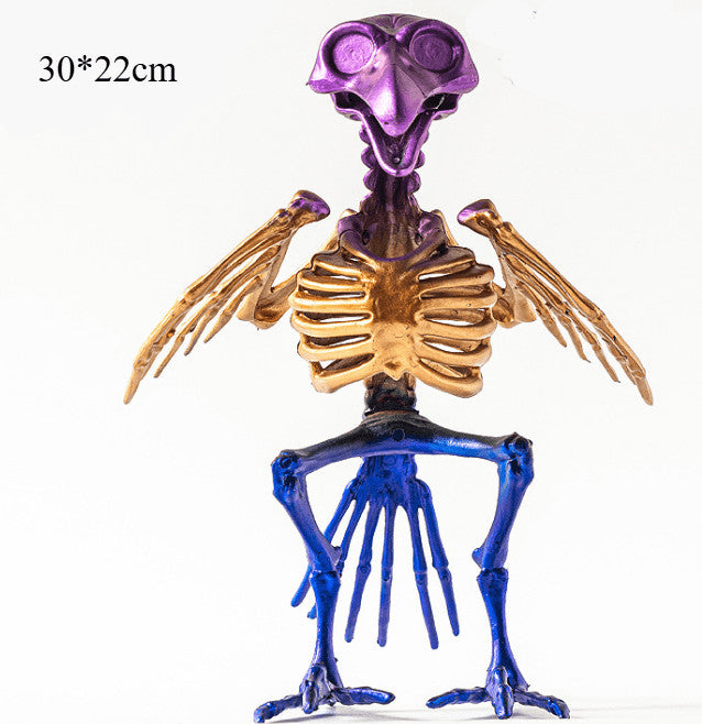 Halloween Sitting Skeleton Scary Spooky Sitting Animal Skeleton