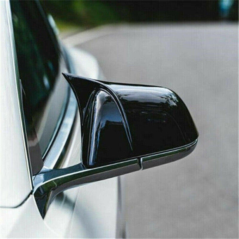 For Tesla Model Y 2020-22 Gloss Black Door Wing Side Mirror Cover Caps Case Pair