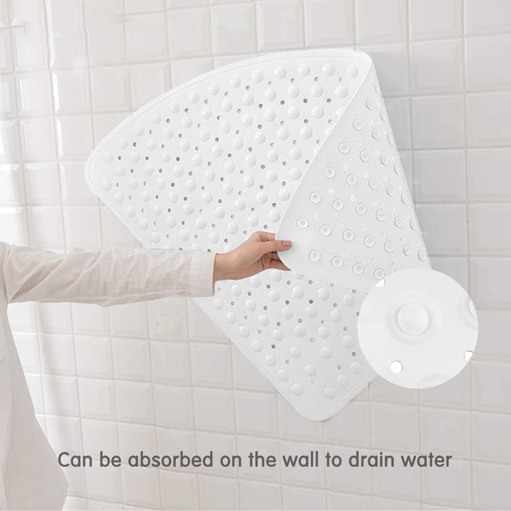 Non Slip Corner Shower Mat Anti Mould Bath Mat Loofah Shower Mat 54X54CM