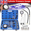 11PCS Petrol Engine Compression Tester Kit Fuel Cylinder-Pressure Gauge Tool Set