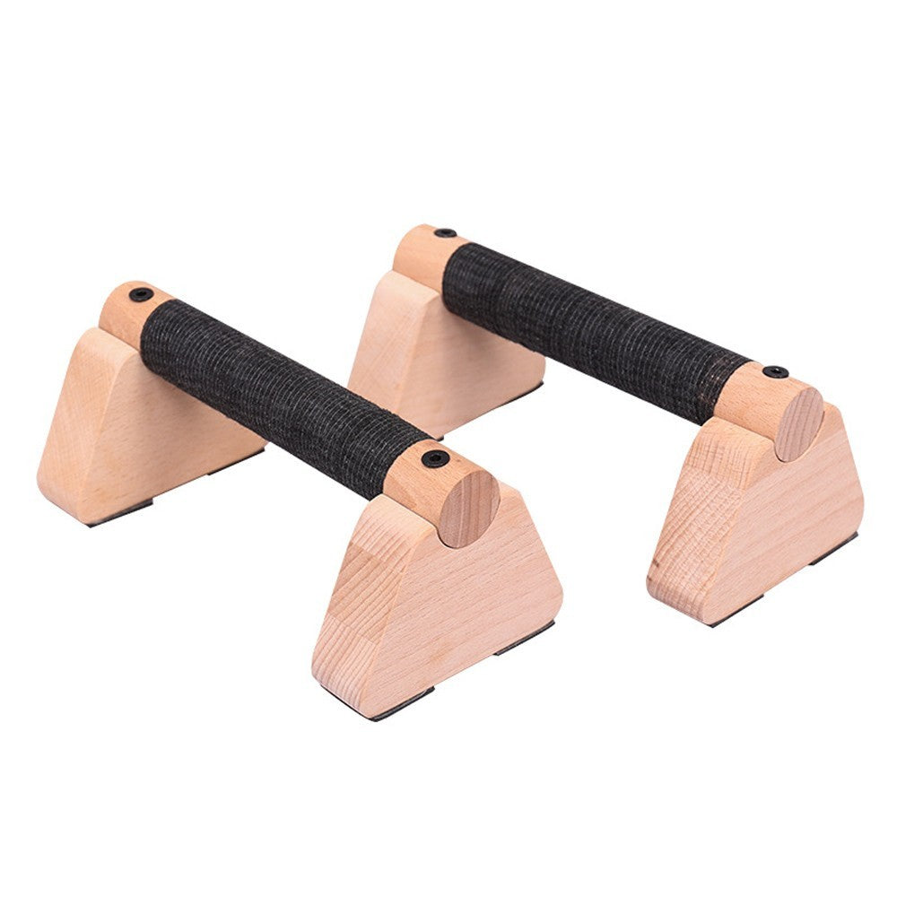 2x Push up Bars Stands Anti Slip Planks Handstand Training Wood Parallettes