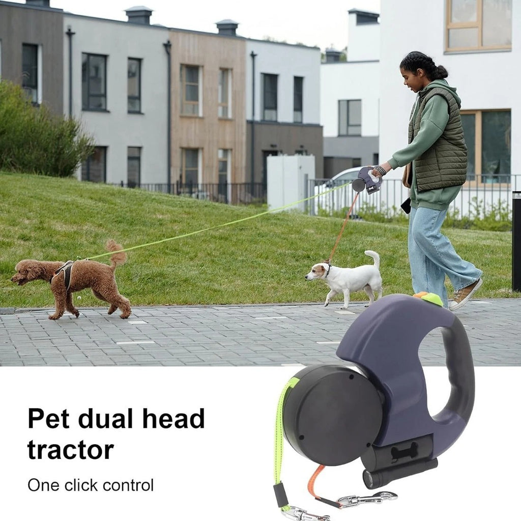 3M 360° Retractable Lead Leash Double Tangle Dual Doggie 2 Dog For Pet Dog