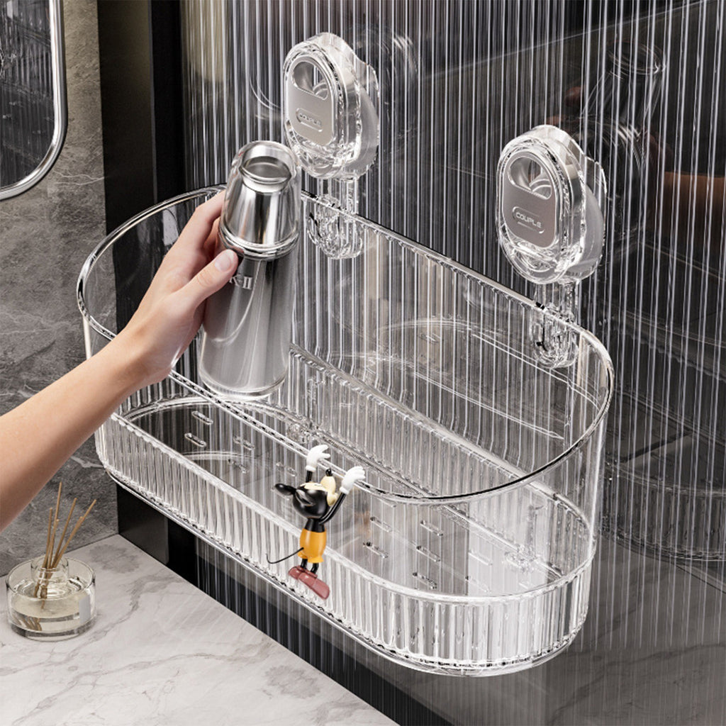 Bathroom Shampoo Storage Shelves Powerful Suction Cup Storage Rack for Bathroom