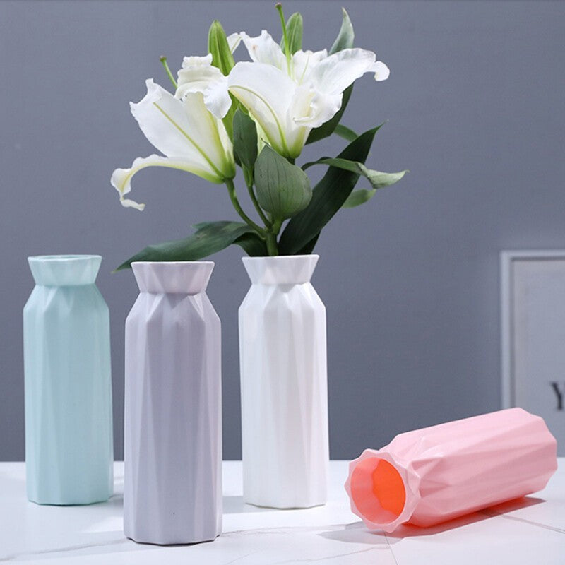 Plastic Flower Vase Creative Nordic Decor Home Imitation Ceramic Vase