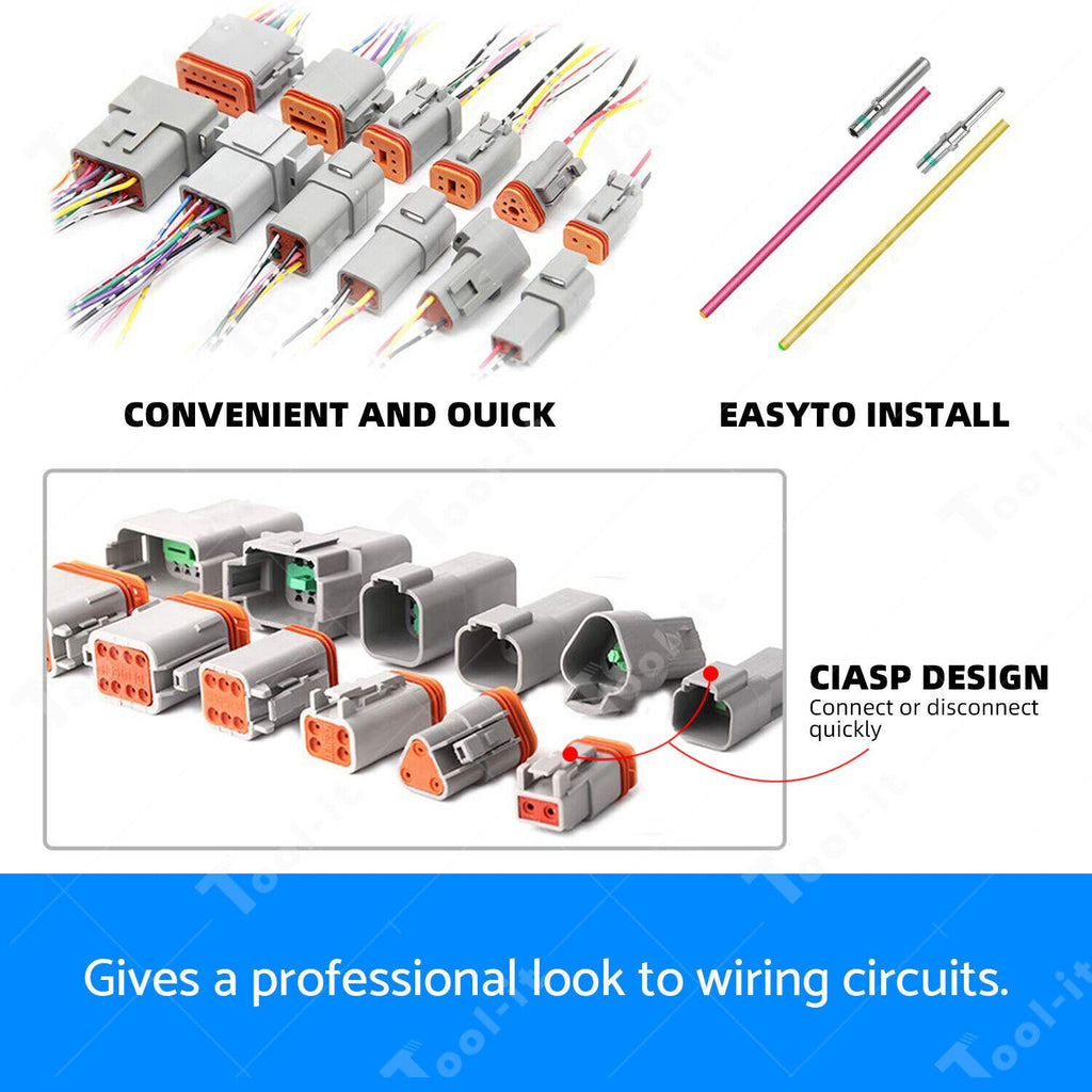 Auto Deutsch Plug Connector Kit #DT-KIT3-TR 438 Pcs Equipped With Crimp Tool