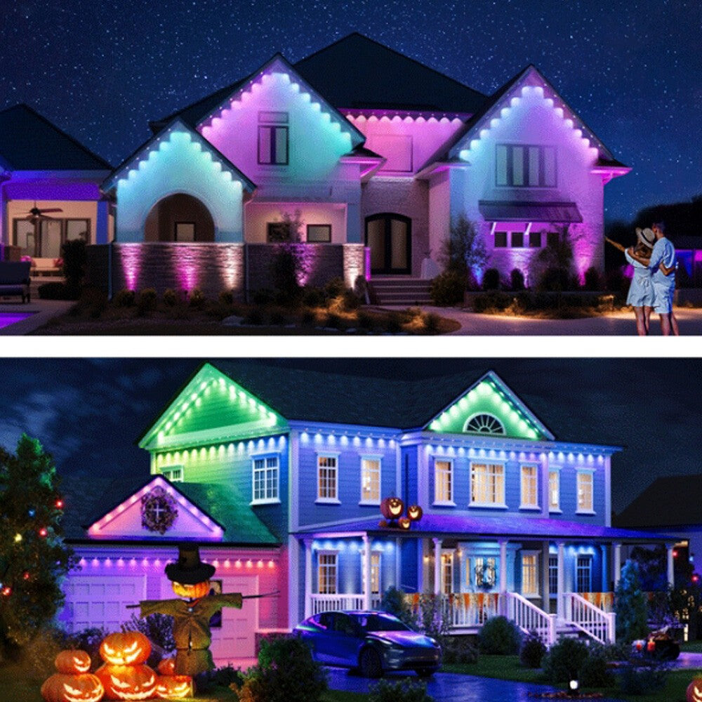 Permanent Outdoor Eaves Lights Smart RGBIC App Remote LED DIY Scene Modes lamp