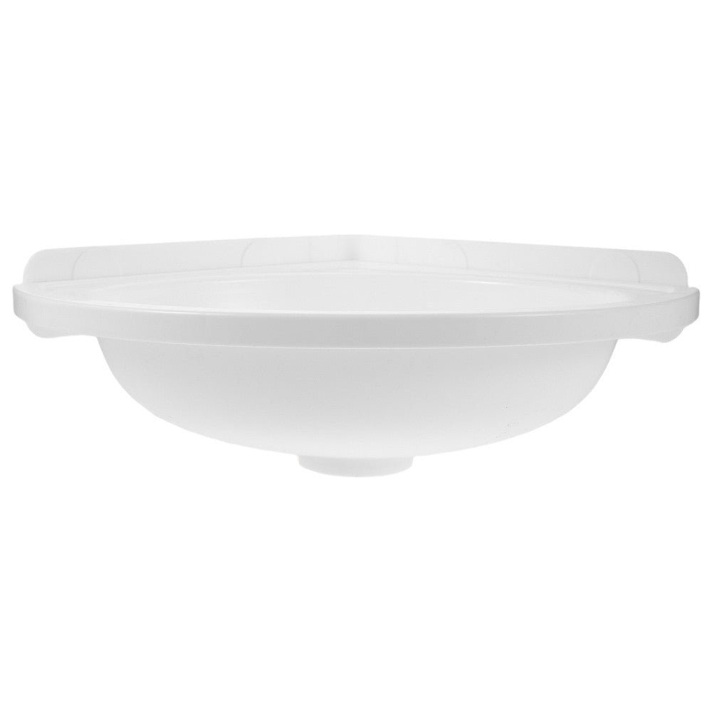 White Plastic Triangular Wall Mounted Corner Sink For Bathroom Spaces