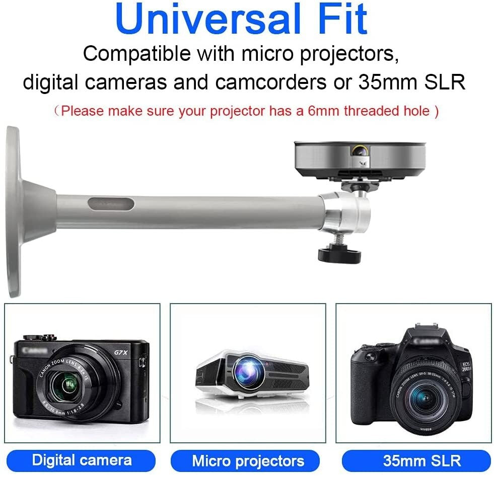Mini Ceiling Wall Projector Mount Stand Universal Bracket Holder Tilt & Swivel