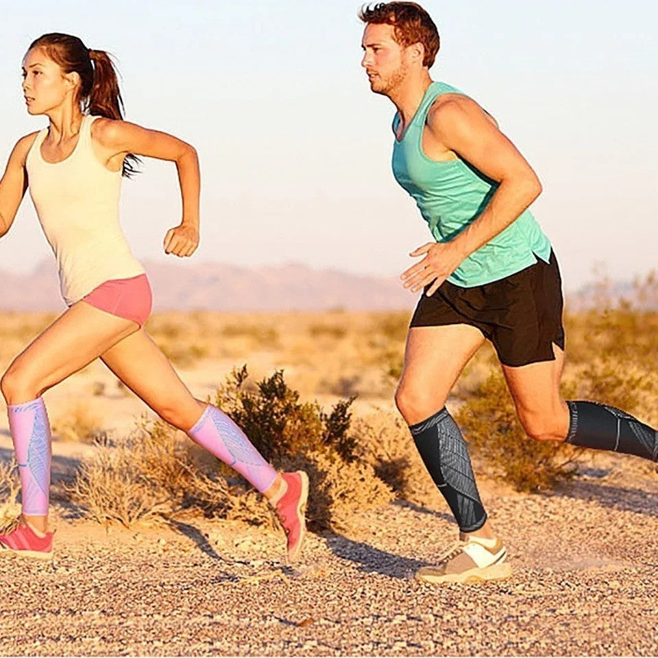 1 pair Elastic Calf  Compression Sleeves Running Leg Pain Shin Splints Men Women