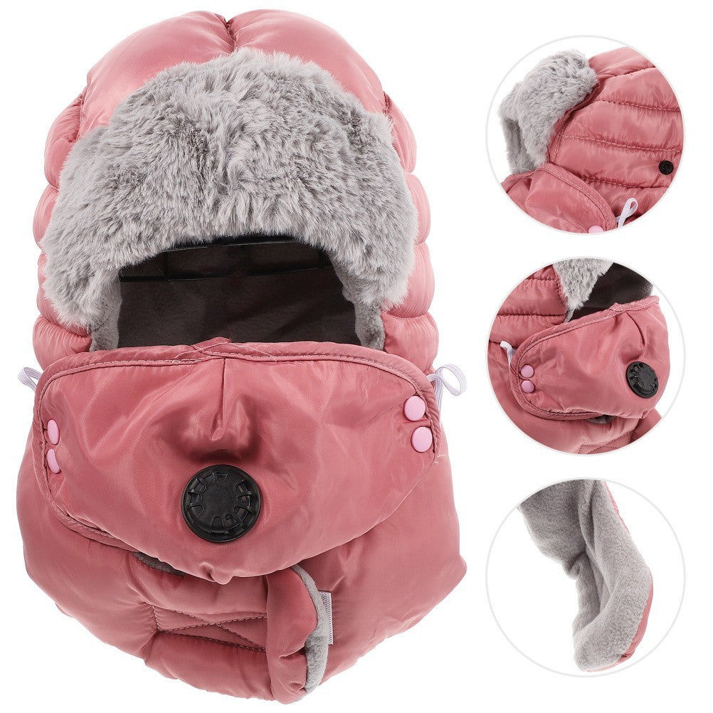 1 Set Winter Hat Mask Cotton Protective Hat Winter Hat Mask Skiing Hat