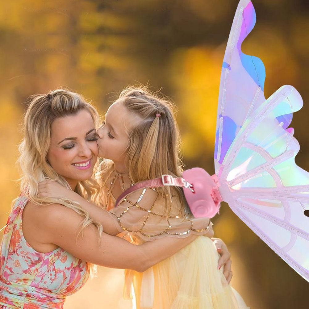 Electric Angel Wing Flapping Butterfly Wing LED Fairy Wing Costume for Kid