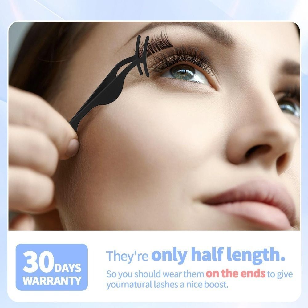 Magnetic Eyelashes No Glue Half Eye 2 Magnets Reusable Eyelashes with Tweezers