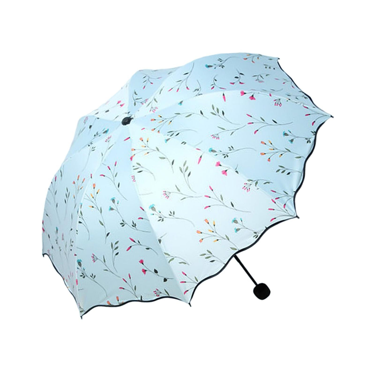 Foldable Umbrella Lightweight Umbrella for Sun Rain for Summer Beach Travel.*