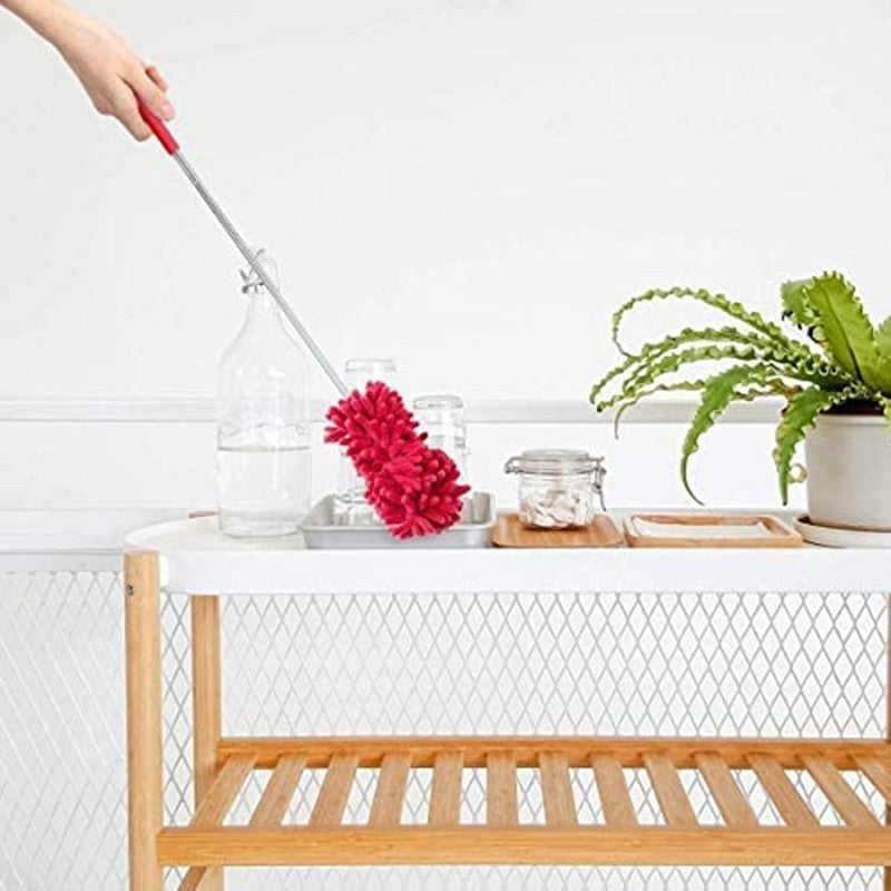 TELESCOPIC MAGIC MICROFIBRE CLEANING FEATHER DUSTER EXTENDING BRUSH EXTENDABLE