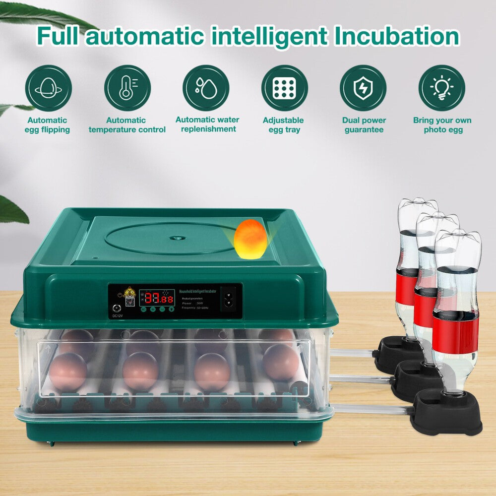 48 Egg Automatic Turning Incubator Chicken Duck Eggs Digital Hatching Machine