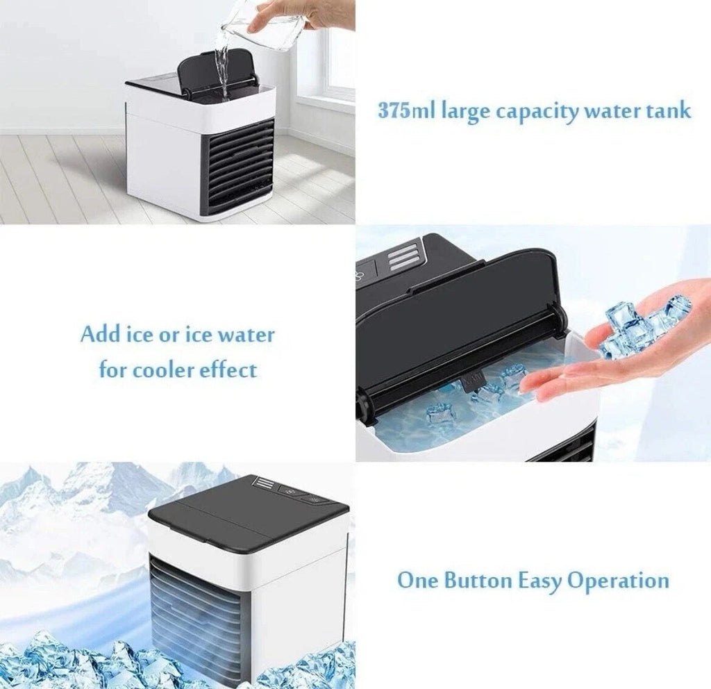 Portable Mini Air Cooler Water-Cooled Air Conditioning Unit Low Noise Fan UK