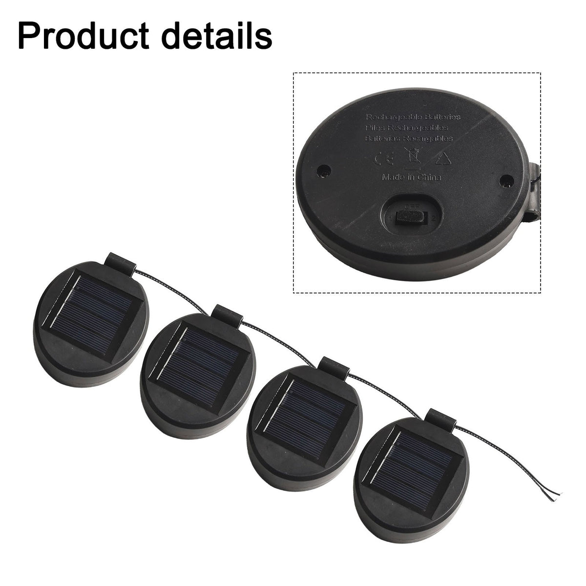120mA Solar Panel Replacement Box 4 Pack Solar Power For Garden Lawn Lights