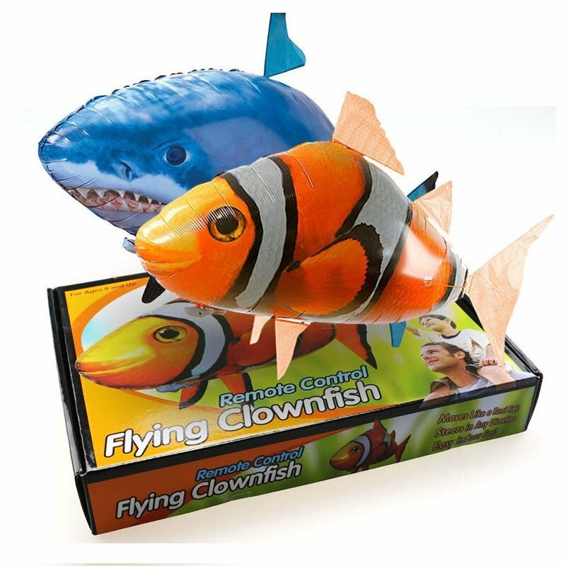 Remote Control Inflatable Balloon Air Swimmer Flying shark Fish Radio Blimp