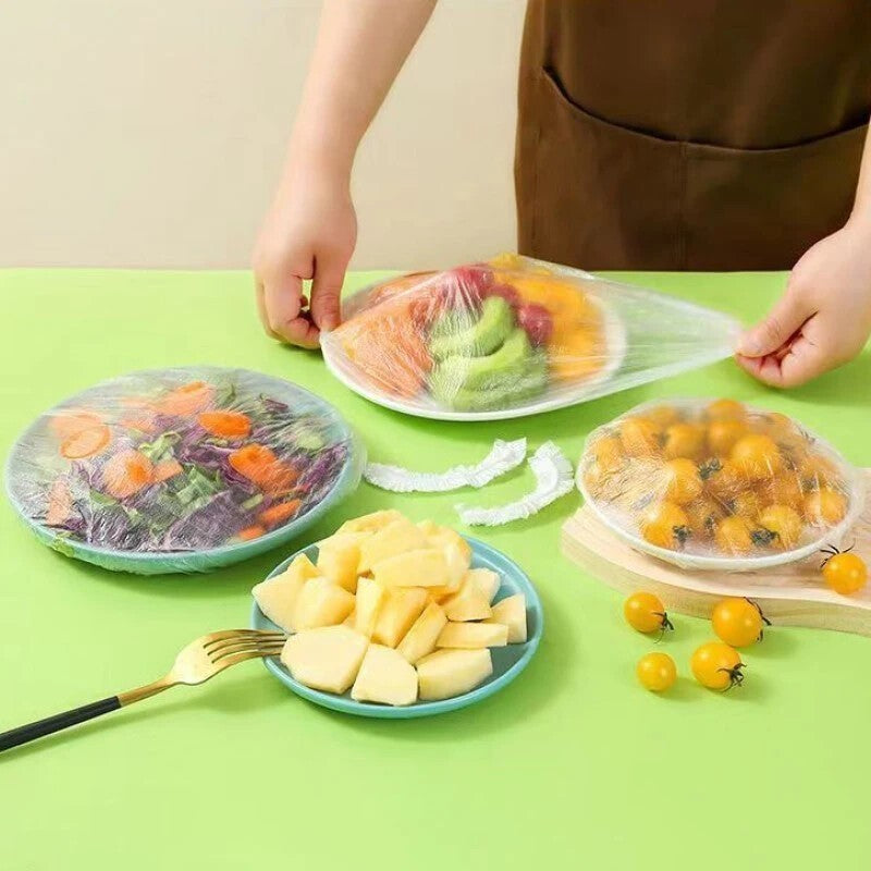 100pcs Disposable Food Storage Cover Bags Bowl Elastic Plate Fresh Keeping Bag