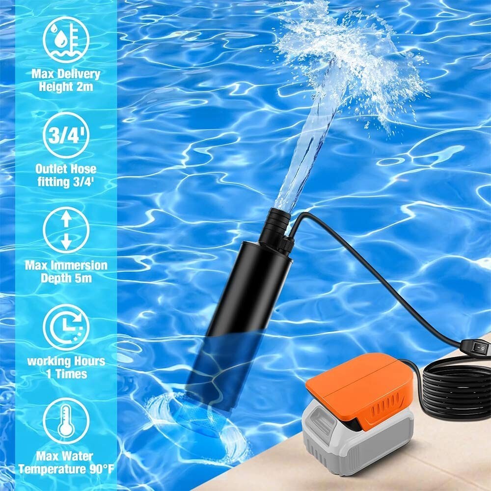 Cordless Oil/Water Pump Water Transfer Pump For Dewalt XR DCB 18V 20V Battery