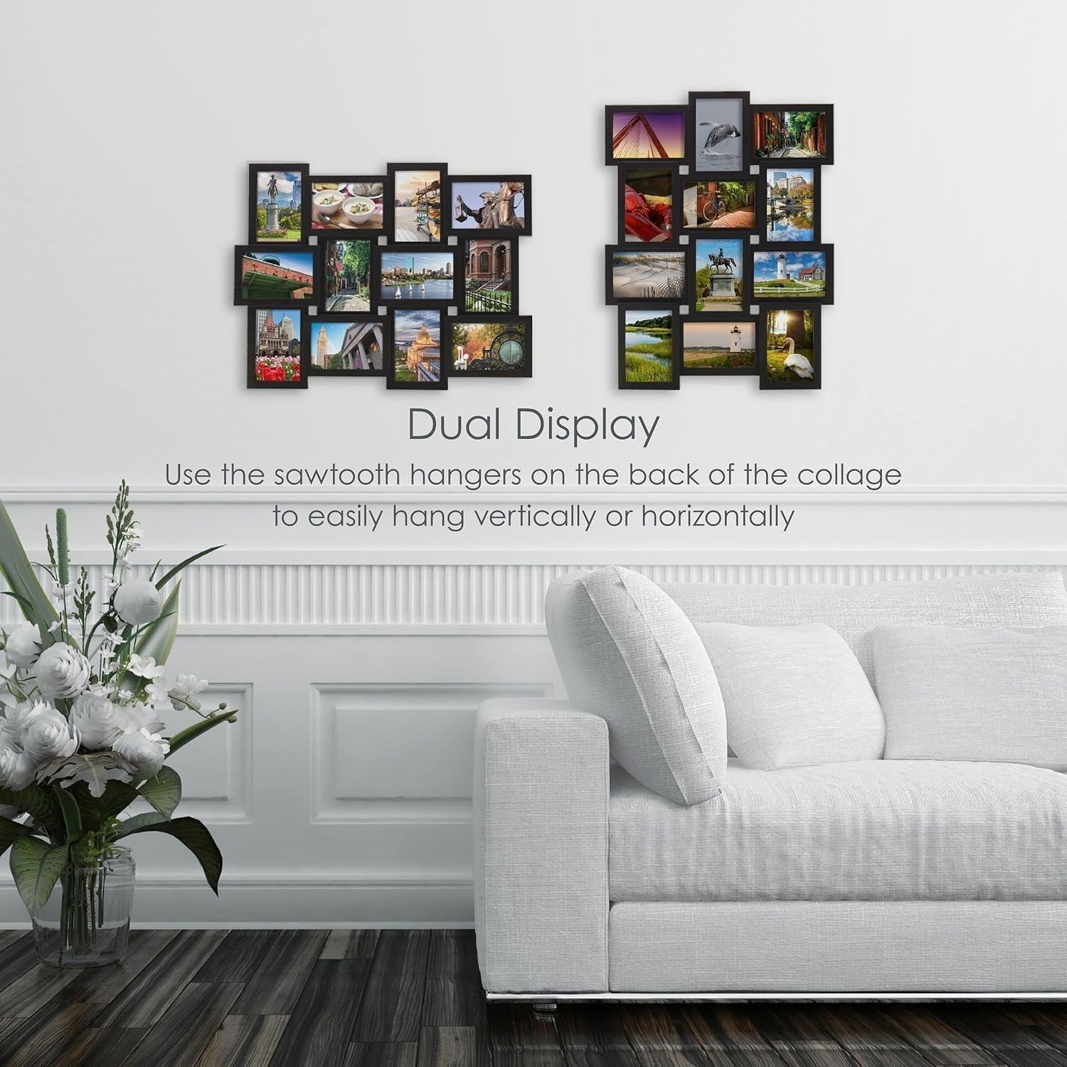 Multi Picture Frame Collage Aperture Photo Frames Holds 12 - 6''x4'' Photos Set