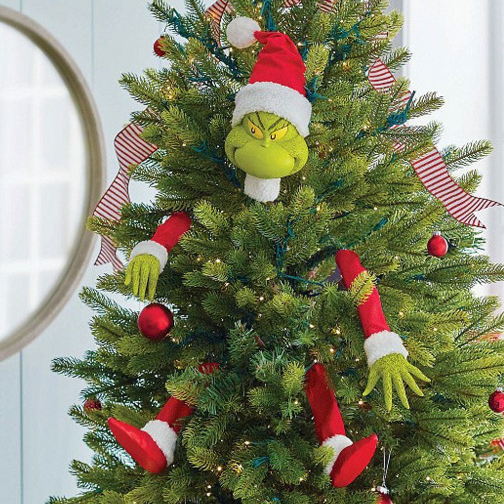 Grinch Arm Leg Head Ornaments Holder Christmas Tree Decorations Xmas Party Gift