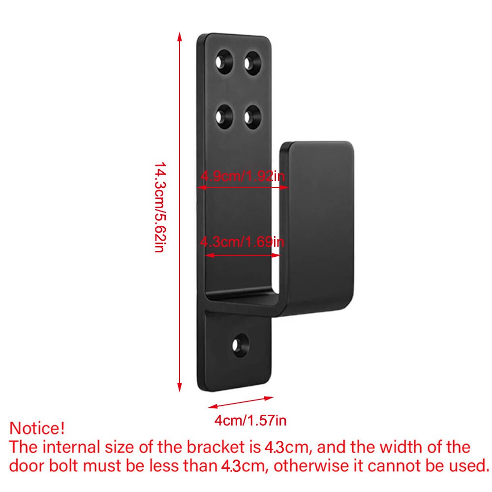 2 Pack Door Barricade Clamps U Brackets Bar Security Door Brackets Heavy Duty UK