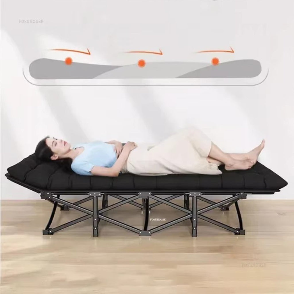 Camping Cot Heavy-Duty Portable Camping Bed  Folding Sleeping Bed with Mattress
