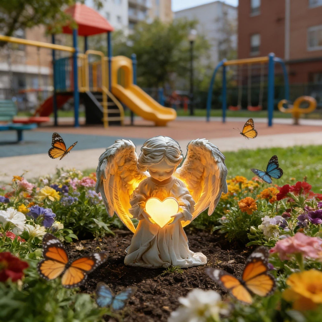 Angel For Grave Weatherproof Solar Angel Garden Statue Grave Home Decor
