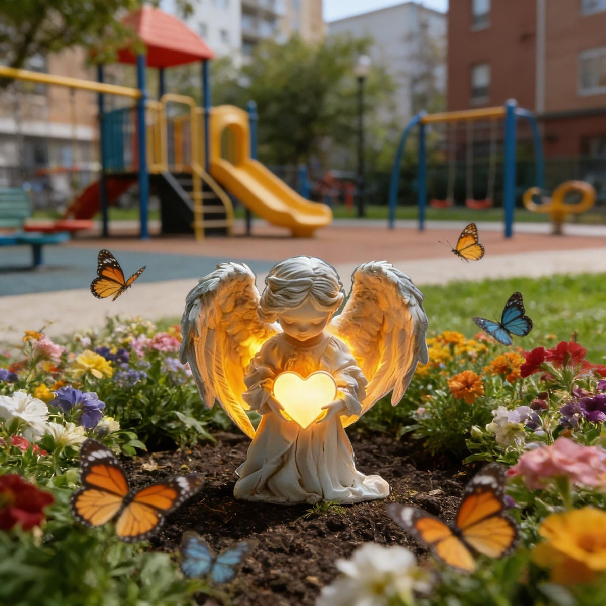 Angel For Grave Weatherproof Solar Angel Garden Statue Grave Home Decor