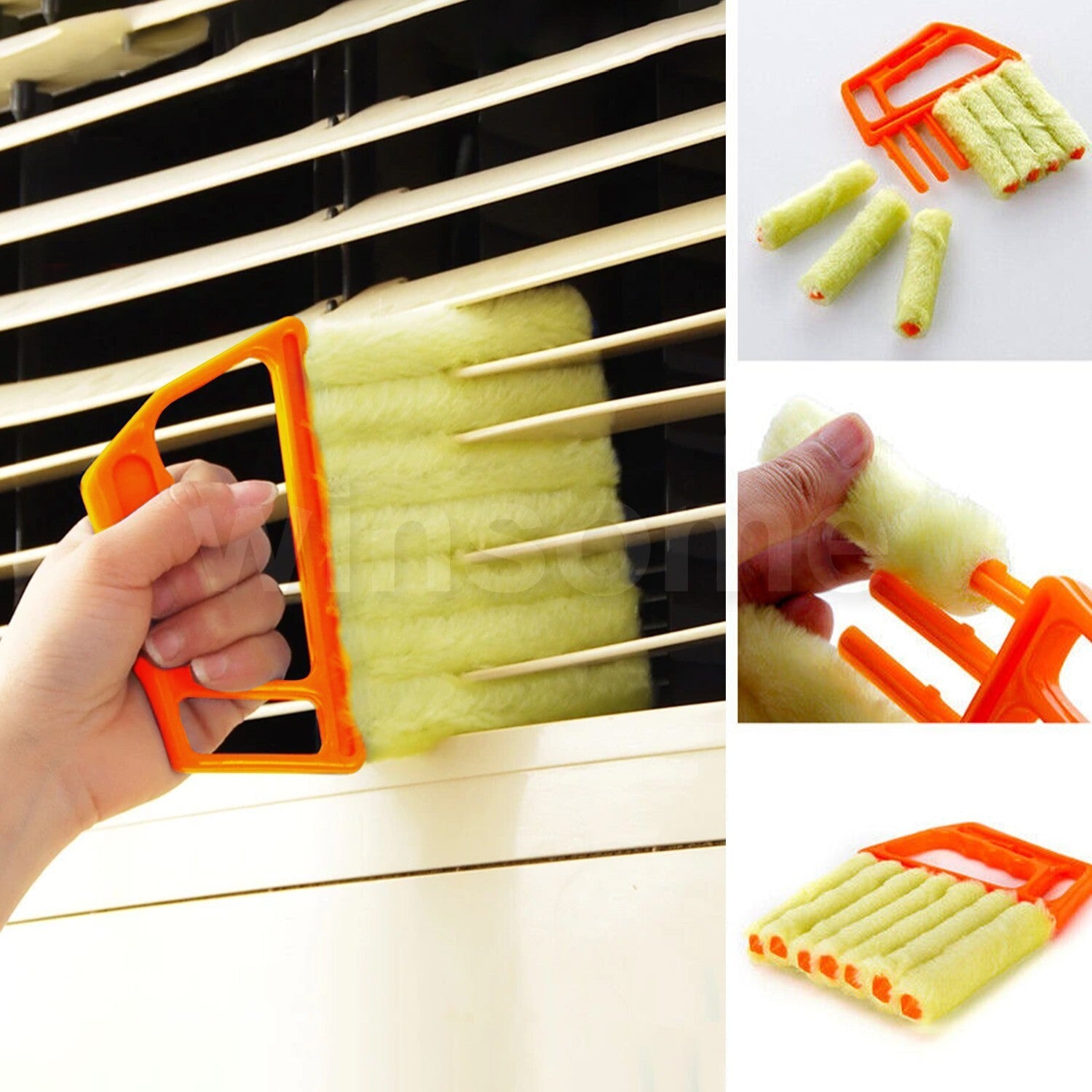 7 Brush Venetian Blind Cleaner Washable Easy Cleaning Tool Duster Microfibre 2Pc