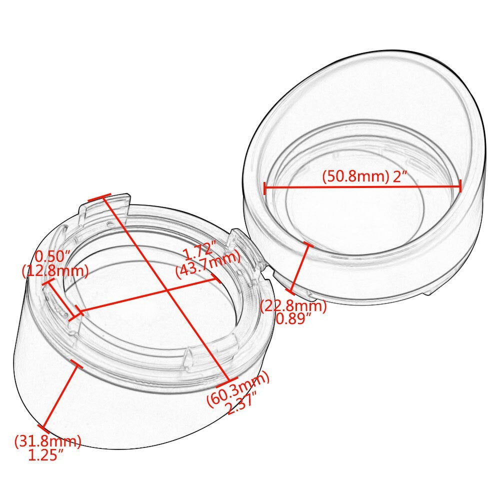 For Harley Turn Signal Light Blinker Bezel Indicator Lens Trim Ring Visor Cover