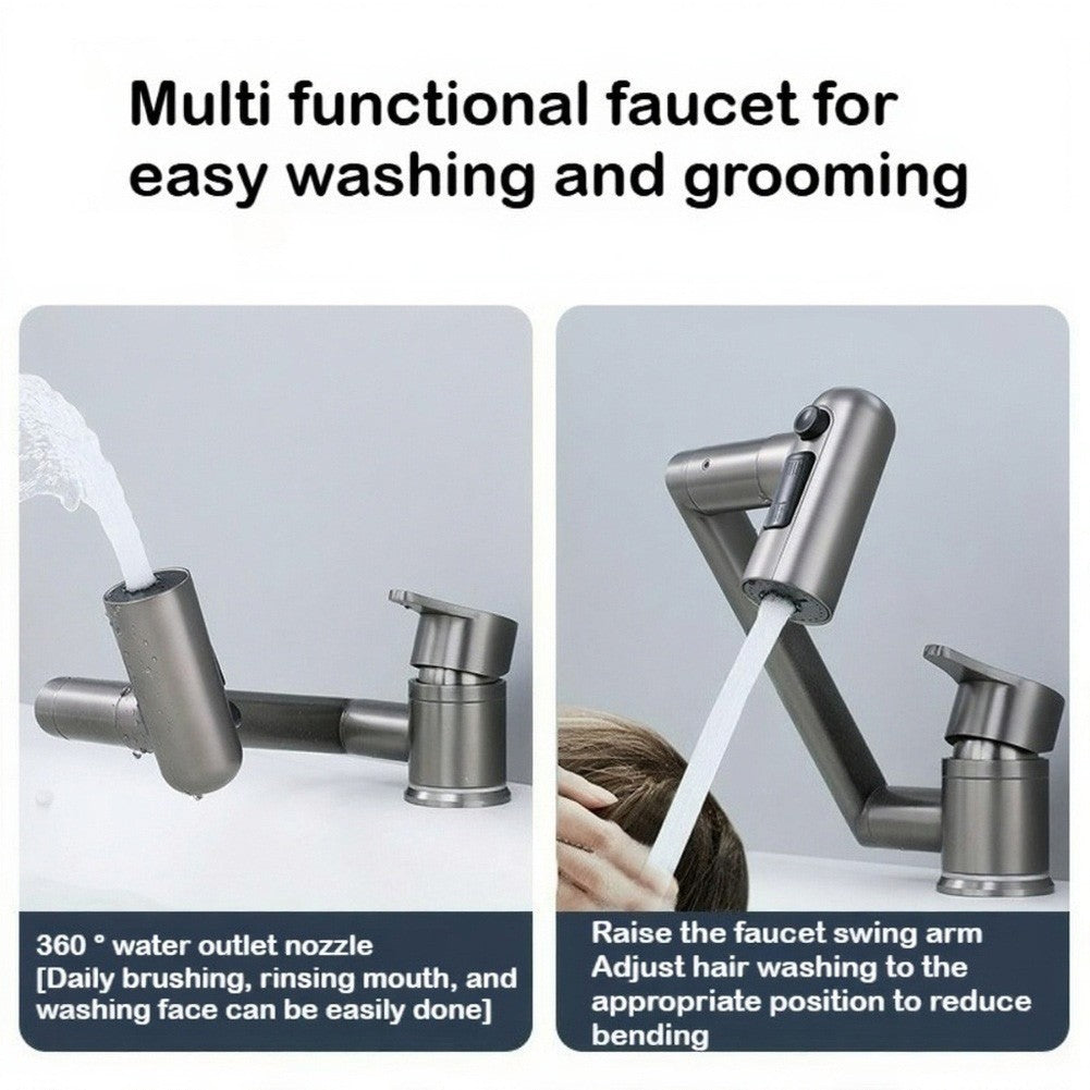 Three Mode Kitchen Tap Folding Spout with 1080 Degree Rotatable Spout 304 Steel