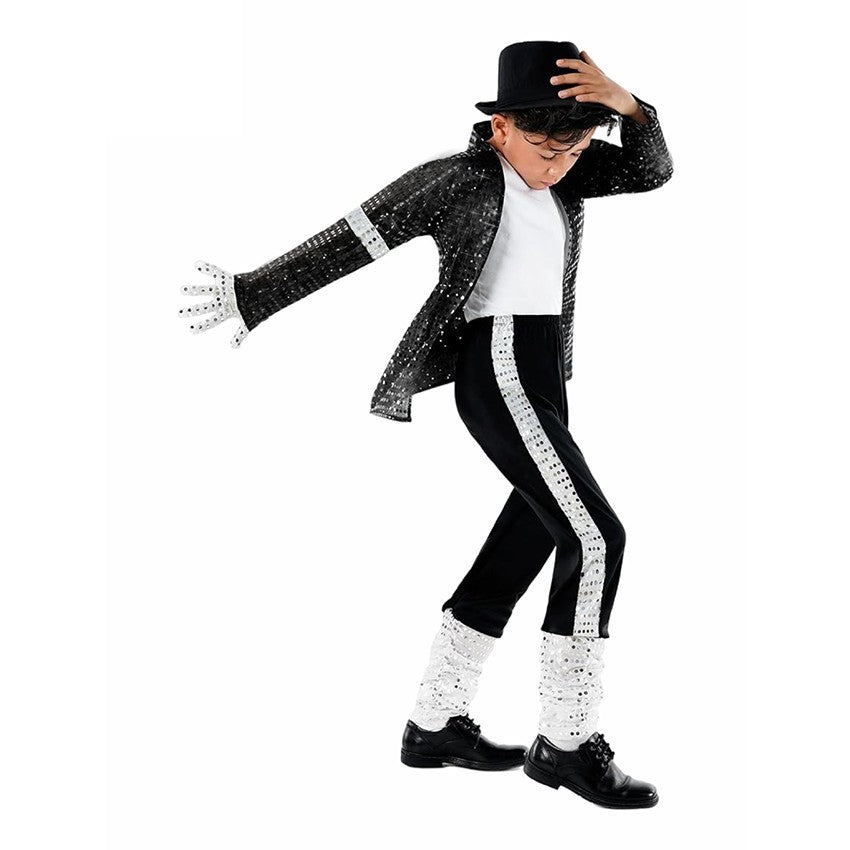 Kids Michael Jackson Costume Superstar Pop Star 1980s Dancer Boys Child 80s