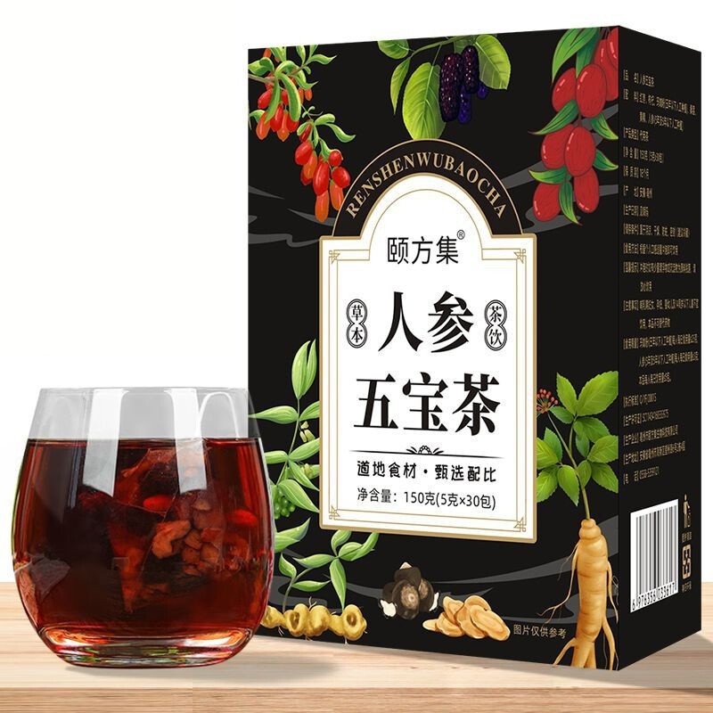Kidney tea liver tea 30pcs Ginseng six treasure tea red date kidney health
