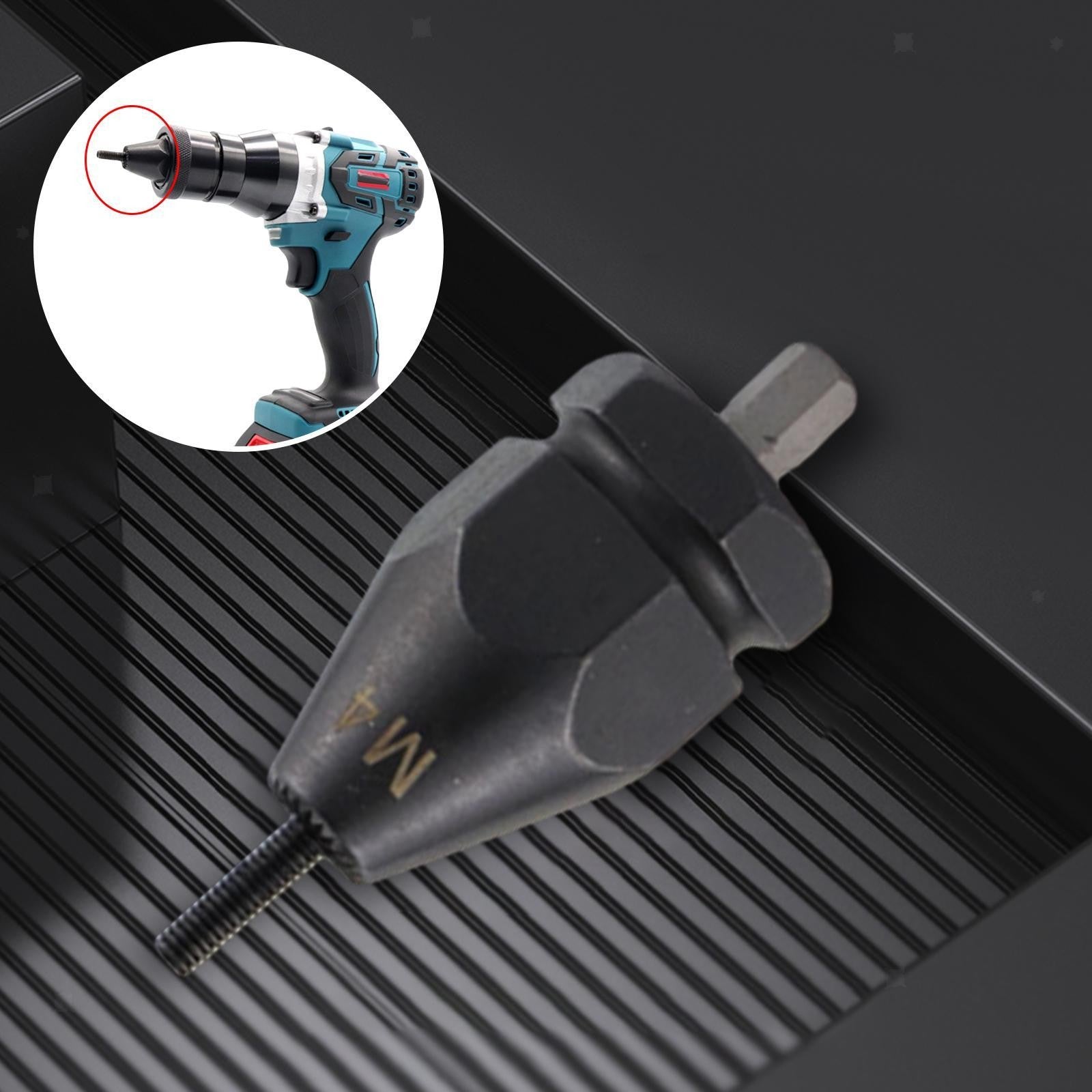 Cordless Rivet Nut Gun Pull Female Head M3 to M12 Riveting Tool Rivet Nut Insert