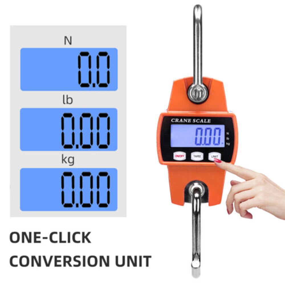 Mini Crane Scale Weight 300kg Heavy Duty Hanging Hook Scales Portable Scale